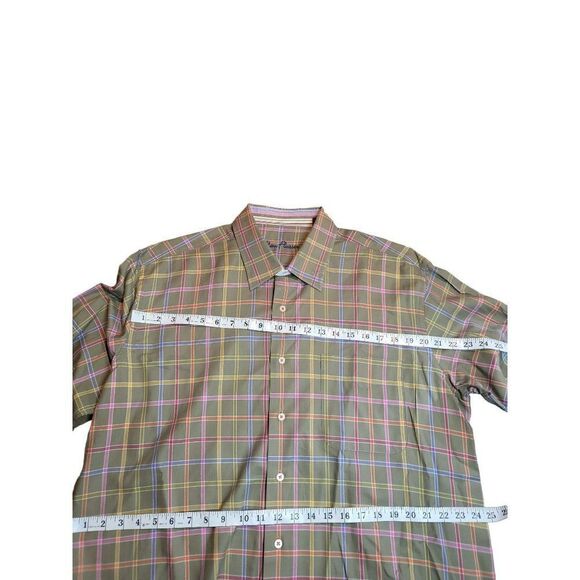 Alan Flusser‎ Button Up Shirt Men Sz XL Multicolor Plaid Long Sleeve - Picture 4 of 6